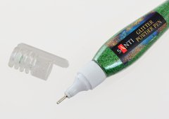 Ручка Santi с рассыпным глиттером, зеленый, 10г - 1