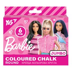 Крейда кольорова YES Barbie 6 шт, JUMBO - 1