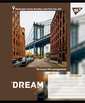 Зошит учнівський загальний Yes Dream City А5 96 аркушів клітинка - 2
