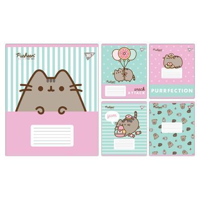 Тетрадь ученическая школьная Yes Pusheen Candy А5 12 листов линия - 6