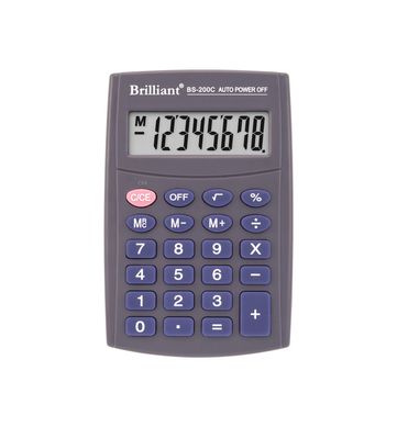 Калькулятор кишеньковий BS-200C 8р., 1-пит - 1