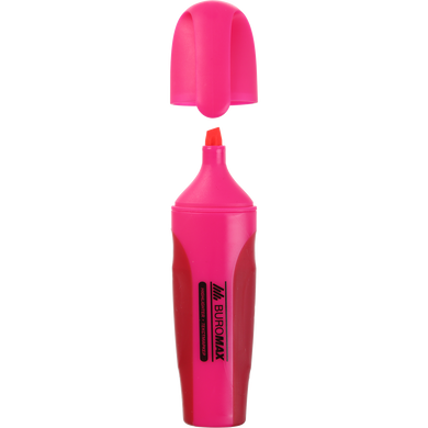 Текст-маркер NEON, рожевий, 2-4 мм, з гум. вставками - 1