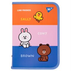 Папка для тетрадей YES пласт. на молнии В5 Line Friends - 1