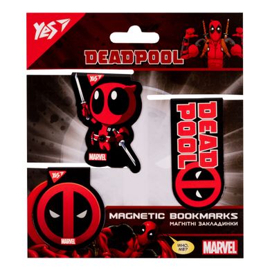 Закладки магнітні YES Marvel.Deadpool, 3шт. - 3