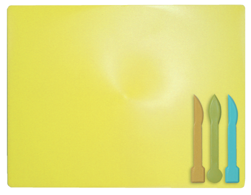 Доска для пластилина + 3 стека для лепки, желтая - 2