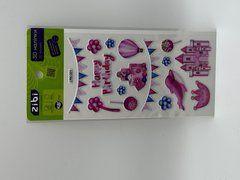 3D наліпки Happy Birthday Рожева фортеця 18 см, KIDS Line - 1