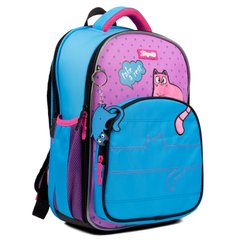 Рюкзак шкільний напівкаркасний 1Вересня S-97 Pink and Blue - 1