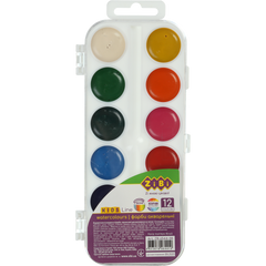Водорастворимые акварельные краски, 12 цветов, белый, KIDS Line - 1