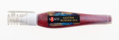 Ручка Santi з розсипним глітером, червоний, 10г - 1