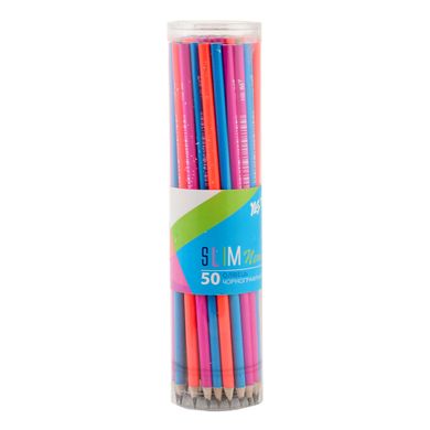 Олівець чорнографітний YES Slim neon круглий - 2