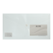 Папка-конверт TRAVEL, на кнопці, DL, глянцевий прозорий пластик, прозора - 1