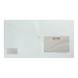 Папка-конверт TRAVEL, на кнопці, DL, глянцевий прозорий пластик, прозора - 2