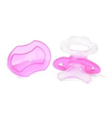 Прорезыватель для зубов силиконовый охлаждающий "Первые зубки" (Розовый) "BabyOno" - 1
