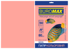 Папір кольоровий NEON, рожевий, 50 арк., А4, 80 г/м&sup2; - 1
