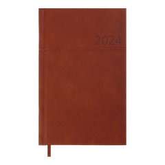 Еженедельник датир. 2024 ORION, A5, светло-коричневый, иск.кожа/поролон - 1