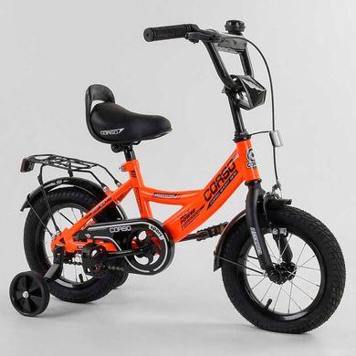 Велосипед "CORSO" 12 дюймів оранжевий (руч. тормор, дзвіночок) - 1