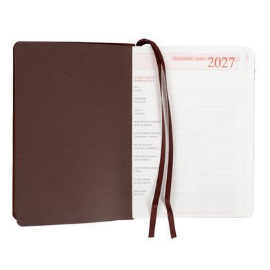 Ежедневник Leo Planner Case А5 датированный 2027 интегральный коричневый 368 страниц - 2
