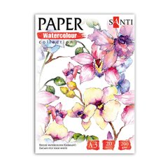 Набор акварельной бумаги SANTI "Flowers", А3, "Paper Watercolor Collection", 20 л, 200 г/м - 1