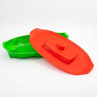 Пісочниця пластикова "Кораблик" (Зелений/Червоний) 140*72*40см. DOLONI - 2