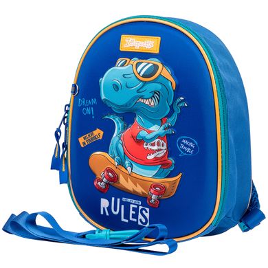 Рюкзак дошкільний 1Вересня K-43 Dino rules, синій - 1