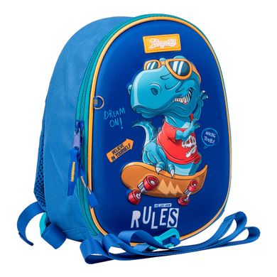 Рюкзак дошкільний 1Вересня K-43 Dino rules, синій - 5