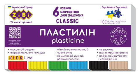 Пластилин CLASSIC 6 цветов, 120г, KIDS Line - 2