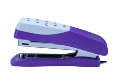 Степлер пластиковый ШАХМАТКА, 12 л., (скобы №10), 108х50х25 мм, фиолетовый - 1