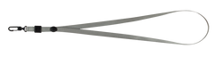 Шнурок с карабином для бейджа-идентификатора, 460х10 мм, серый - 1