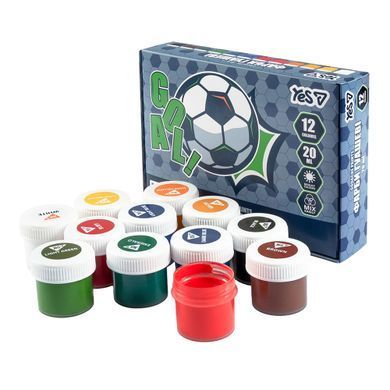 Краски гуашевые Yes Football 12 цветов 20 мл - 3