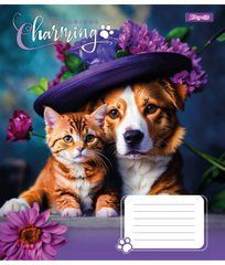 Зошит шкільний 1B Charming companions А5 18 аркушів клітинка - 1