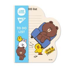 Папір для нотаток YES To Do Line Friends boy планшет з магнітом, блок 52 аркуша - 1