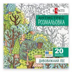 Розмальовка антистрес SANTI Дивовижний ліс 20 стор. - 1