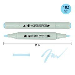 Маркер спиртовий SANTI Brush SA-182 морозний синій - 1