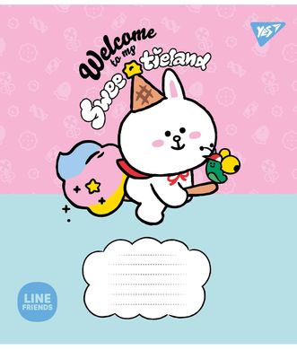 Тетрадь школьная Yes Line Friends. Sweetieland А5 12 листов косая линия - 2