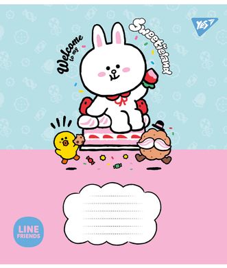 Тетрадь школьная Yes Line Friends. Sweetieland А5 12 листов косая линия - 3