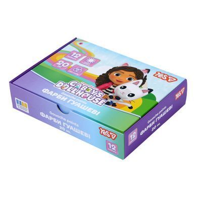 Краски гуашевые Yes Gabby Dollhouse 12 цветов 20 мл - 7
