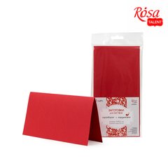 Набір заготовок для листівок 5шт 21х10,5см №9 червоний 220г/м2 ROSA TALENT - 1