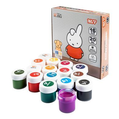 Краски гуашевые Yes Miffy 16 цветов 20 мл - 3