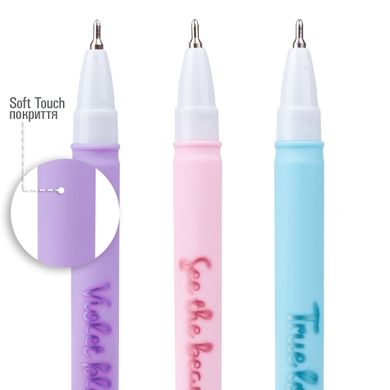 Ручка шариковая YES Glam 0,7 мм синяя - 3